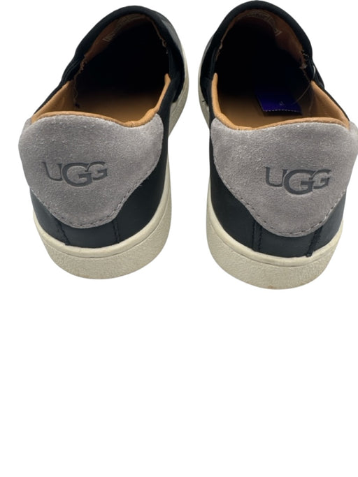 Ugg Shoe Size 7 Black & Gray Leather Slip On Stretch Panels Sneakers Black & Gray / 7