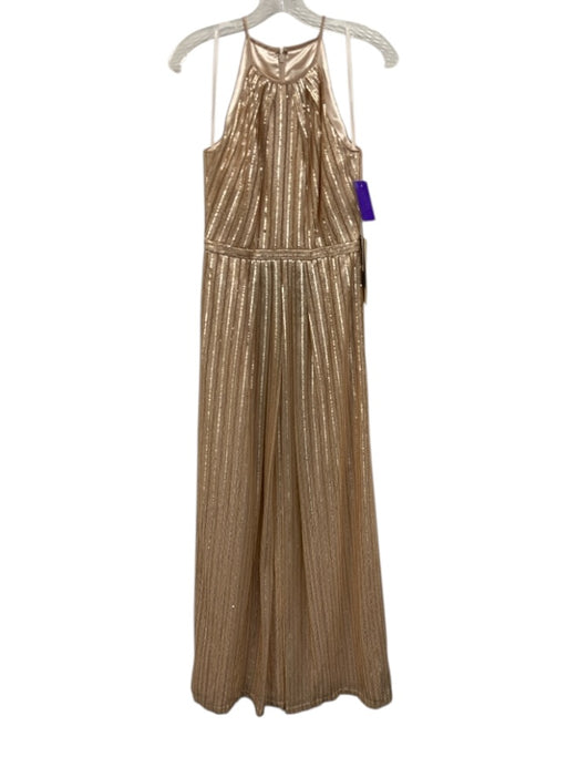 Weddington Way Size 2 Pink & Gold Polyester Sleeveless Fully Sequined Gown Pink & Gold / 2