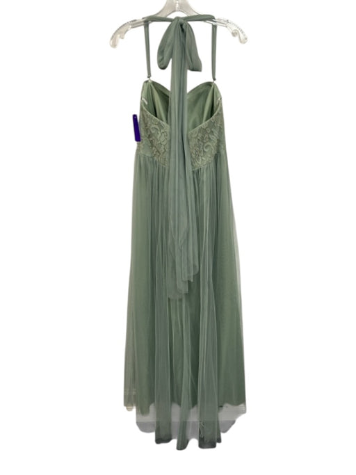 Jenny Yoo Collection Size 6 Mint Green Polyester Strapless Crochet Lace Gown Mint Green / 6