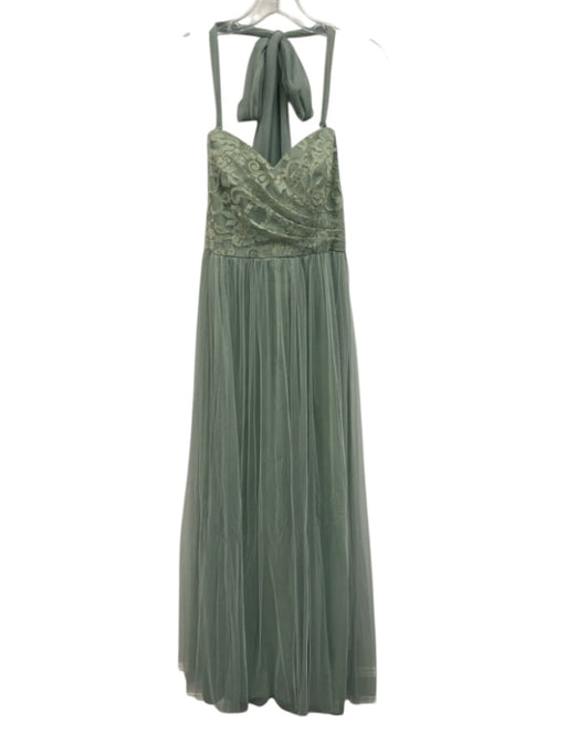 Jenny Yoo Collection Size 6 Mint Green Polyester Strapless Crochet Lace Gown Mint Green / 6