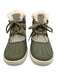Nike Shoe Size 7.5 Green, Gray, Cream Rubber & Suede Shearling Lined Booties Green, Gray, Cream / 7.5