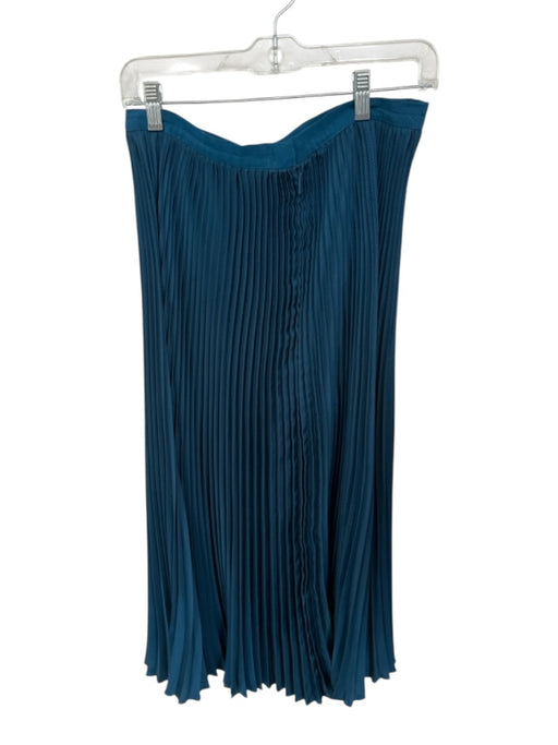 Tibi Size 4 Turquiose Pleated Drawstring Maxi Skirt Turquiose / 4