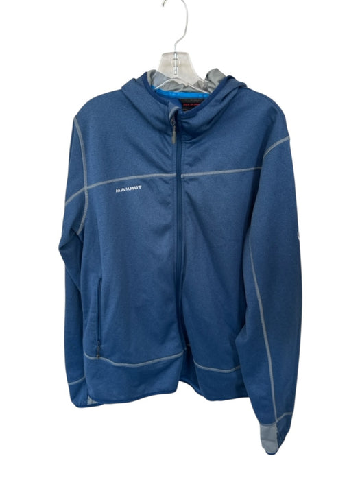 Mammut Size 2XL Blue Polyester Hood Full Zip Athletic Men's Jacket Blue / 2XL