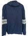 Navy & Red Cotton Blend American Flag Long Sleeve Men's Hoodie Navy & Red / XL