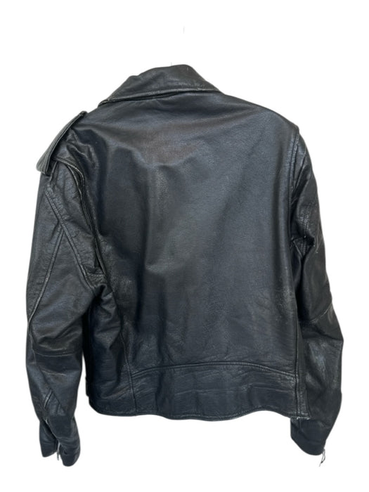 Wilson's Leather Vintage AS IS Size L Black Leather Moto Full Zip Men's Jacket Black / L