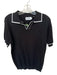 Oxknit NWT Size L Black & White Cotton Knit Men's Polo Black & White / L