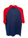Majestic Size M Navy & Red Polyester Atlanta Braves Athletic Men's Polo Navy & Red / M