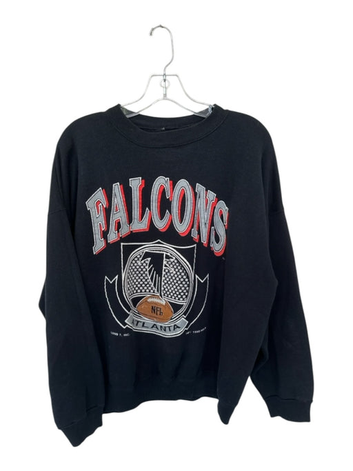 Vintage AS IS Size Est M Black & Red Cotton Falcons Logo Athletic Sweatshirt Black & Red / Est M