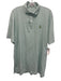 Peter Millar Size L Green & White Synthetic Abstract Polo Men's Short Sleeve Green & White / L