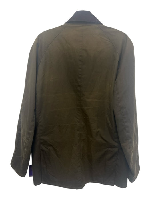 Barbour Like New Size M Green Waxed Cotton Solid Outdoor Men's Jacket Green / M