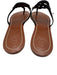 Tory Burch Shoe Size 8.5 Black Leather Upper Logo Thong Flat Flip Flop Sandals Black / 8.5