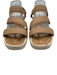 Vince Shoe Size 8.5 Beige Leather Upper Rope Detail Velcro Ankle Sandals Beige / 8.5