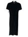 Alice + Olivia Size 6 Black Polyester Blend Velvet Zip Front Jumpsuit Black / 6