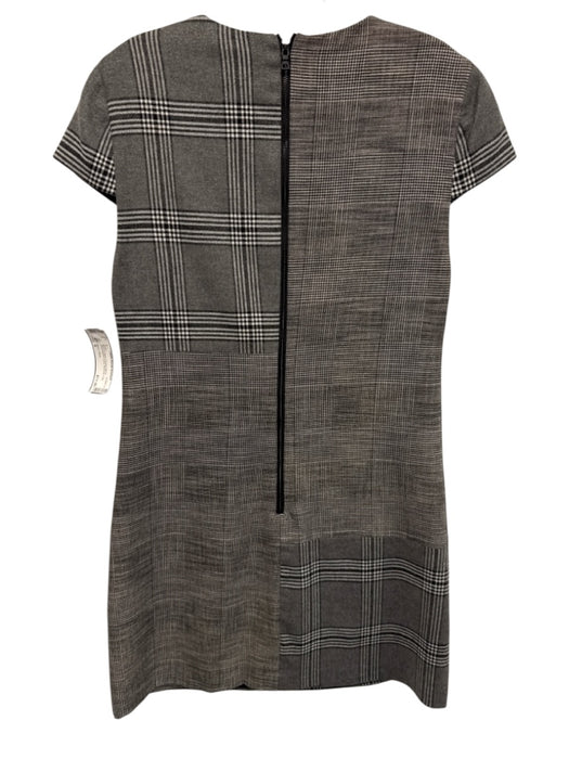 Alice + Olivia Size 6 Black & White Viscose Blend Houndstooth Check Dress Black & White / 6