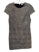 Alice + Olivia Size 6 Black & White Viscose Blend Houndstooth Check Dress Black & White / 6