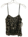 Alice + Olivia Size S Gray & Silver Nylon Beaded & Sequined Fringe Tank Top Gray & Silver / S