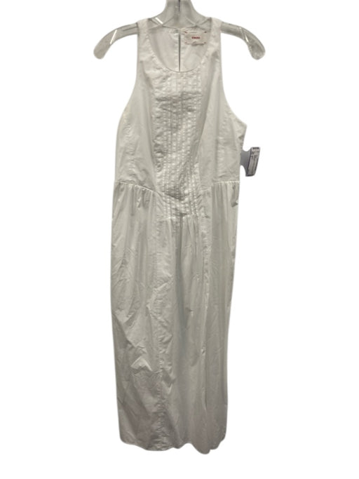 XiRENA Size S White Cotton Pintuck Sleeveless Maxi Dress White / S
