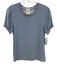 Cinq a Sept Size S Light Blue Silk Knit Trim Ribbed Collar short sleeve Top Light Blue / S