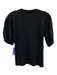 Derek Lam 10 Crosby Size S Black Cotton Polka Dot Detail Short Puff Sleeve Top Black / S