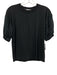 Derek Lam 10 Crosby Size S Black Cotton Polka Dot Detail Short Puff Sleeve Top Black / S