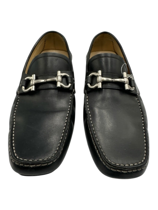 Ferragamo Shoe Size 8 Navy Leather Solid Driver Men's Shoes Navy / 8