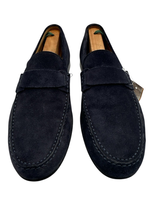 Canali Shoe Size 42 Navy Blue Suede Solid Dress Men's Shoes Navy Blue / 42