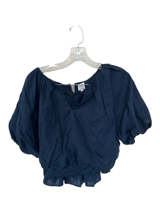 Cake for Dinner Size S Navy Lyocell blend Tiered V Neck Puff Sleeve Skirt Set Navy / S