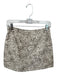 Free People Size 4 Cream & Beige Pleather Animal Print Mini Front Ruffle Skirt Cream & Beige / 4