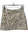 Free People Size 4 Cream & Beige Pleather Animal Print Mini Front Ruffle Skirt Cream & Beige / 4