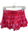 Shug! Size S Pink & Red Silk ruffles Ruched Drawstring Mini Skort Pink & Red / S