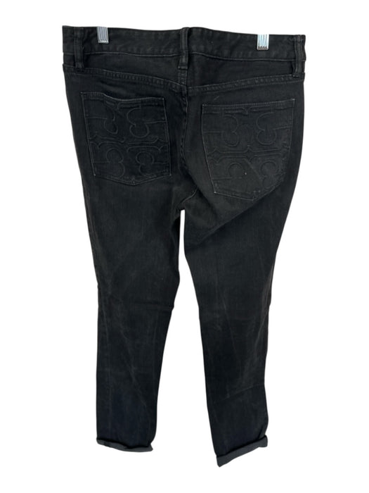 Tory Burch Size 30 Black Cotton Mid Rise Skinny Jeans Black / 30