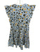 Roller Rabbit Size XXS Blue & Yellow Cotton Flutter Cap sleeve Botanical Dress Blue & Yellow / XXS