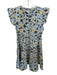 Roller Rabbit Size XXS Blue & Yellow Cotton Flutter Cap sleeve Botanical Dress Blue & Yellow / XXS