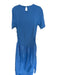 Never Fully Dressed Size 8 Cornflower Blue Cotton Short Sleeve Maxi Dress Cornflower Blue / 8