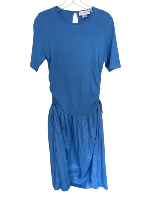Never Fully Dressed Size 8 Cornflower Blue Cotton Short Sleeve Maxi Dress Cornflower Blue / 8