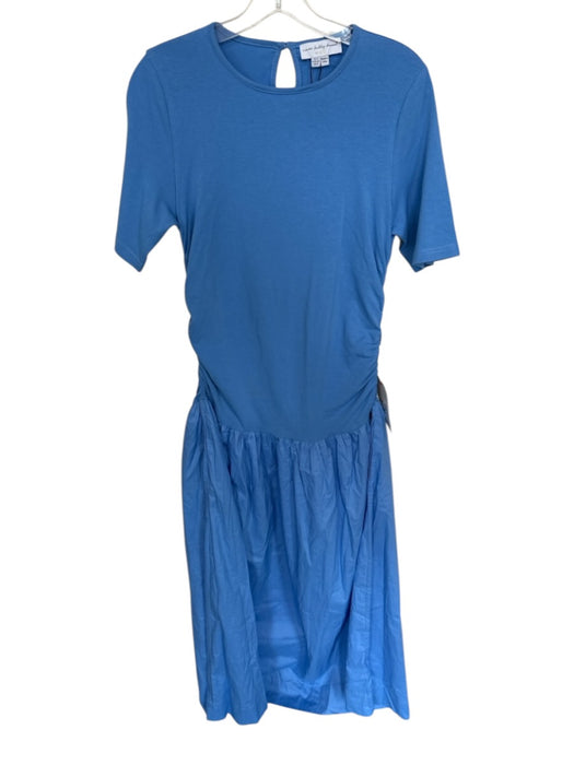 Never Fully Dressed Size 8 Cornflower Blue Cotton Short Sleeve Maxi Dress Cornflower Blue / 8