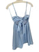 She + Sky Size S Baby Blue Polyester Blend Spaghetti Strap Tie Back Mini Dress Baby Blue / S