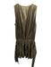 Ramy Brook Size S Gold & Black Metallic Sleeveless V Neck Elastic Waist Dress Gold & Black / S