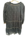 Velvet Size M Black & Tan Cotton Long Sleeve Stitching Detail V Neck Dress Black & Tan / M