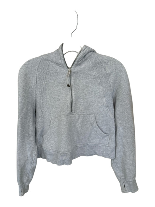 Lululemon Size XS/S Gray Heathered Half Zip Kangaroo Pocket Athletic Sweatshirt Gray / XS/S