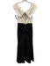 Betsey & Adam Size 4 White & Black Polyester Color Block Off Shoulder Gown White & Black / 4