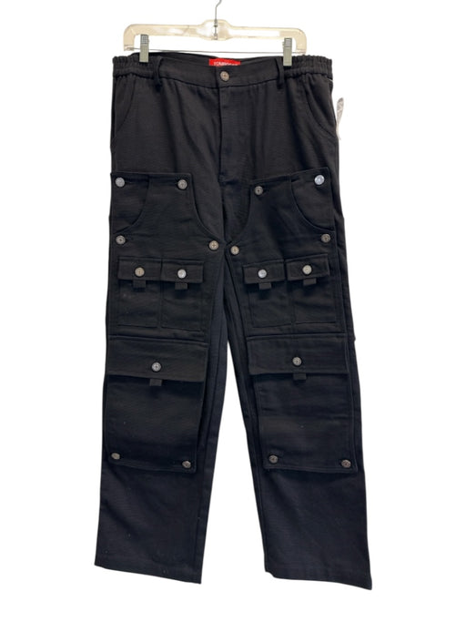 Tombogo AS IS Size Est L Black Cotton Cargo Pocket Men's Pants Black / Est L