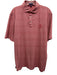 Stitch Size M Red & White Synthetic Striped Polo Athleisure Men's Short Sleeve Red & White / M