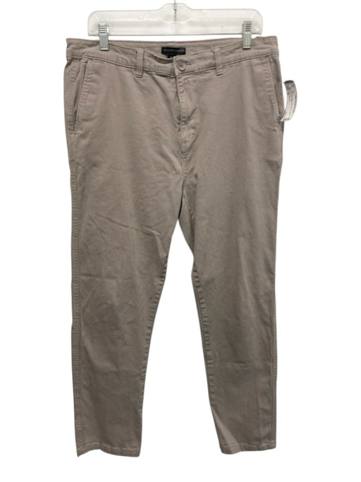 Saks Fifth Ave Size 34 Gray Cotton Solid Khaki Slim Men's Pants Gray / 34