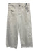 Risen Size 28 White Cotton Denim High Rise Wide Leg Jeans White / 28