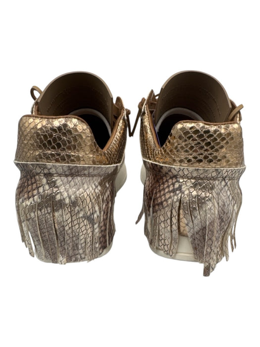 Esse Ut Esse Shoe Size 38 Taupe, Brown, Gold, Cream Leather Fringe Sneakers Taupe, Brown, Gold, Cream / 38