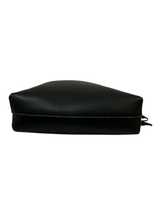 By Anthropologie Black Faux Leather Round Handles Crossbody Strap Bag Black / S