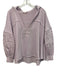 FP Movement Size S Light Purple Cotton V Neck Hoodie Balloon Sleeve Sweatshirt Light Purple / S
