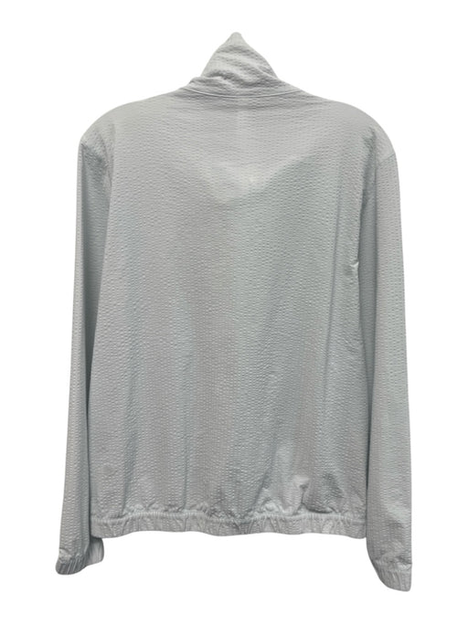 Lululemon Size 6 Light Aqua Blue Polyester Blend Seersucker Half Zip Jacket Light Aqua Blue / 6