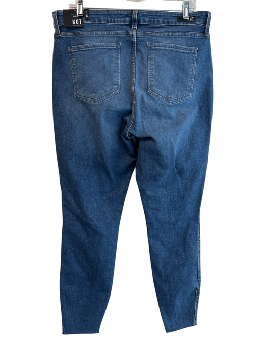Kut From The Kloth Size 14 Dark Wash Cotton Blend High Rise Ankle Skinny Jeans Dark Wash / 14